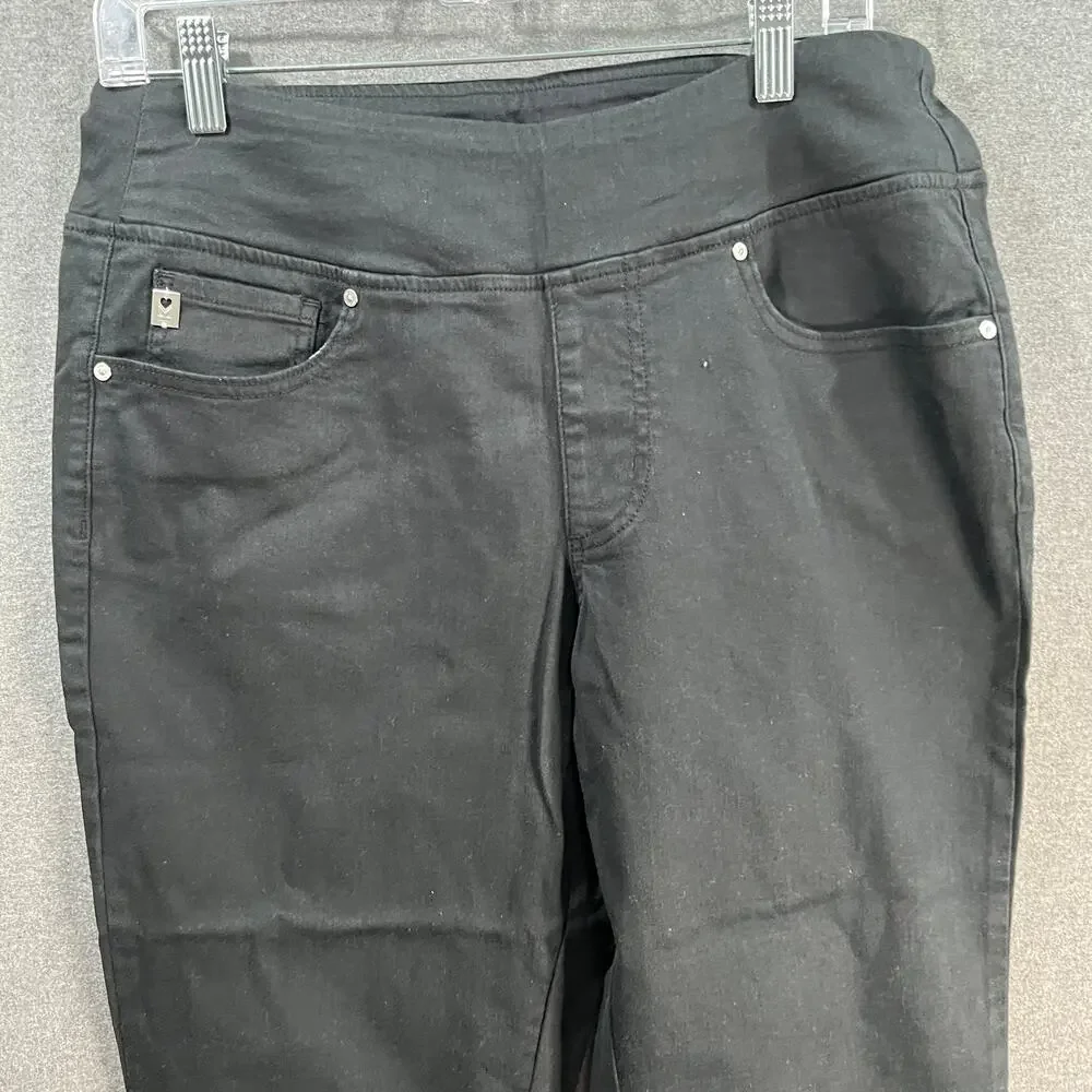 Belle By Kim Gravel TripleLuxe Reg Twill Cropped Str Black, Res 12